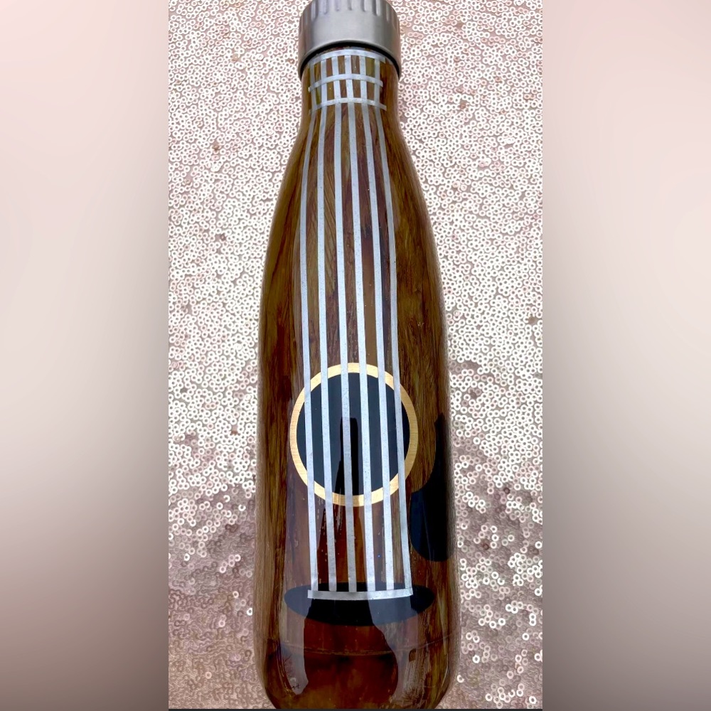 Custom Guitar Theme Water Bottle Metal 16oz